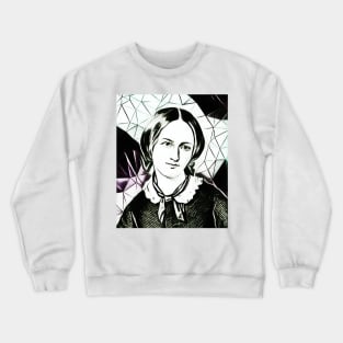 Emily Bronte Black and white Portrait | Emily Bronte Artwork 5 Crewneck Sweatshirt